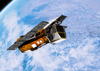 Render artistico del telescopio spaziale Swift nello spazio. Credits: NASA’s Goddard Space Flight Center Conceptual Image Lab