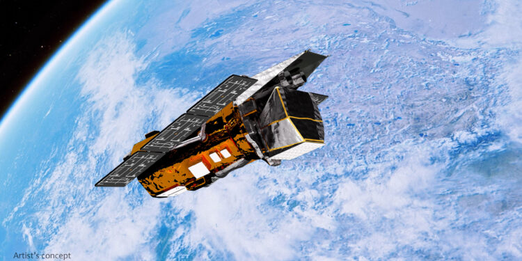 Render artistico del telescopio spaziale Swift nello spazio. Credits: NASA’s Goddard Space Flight Center Conceptual Image Lab
