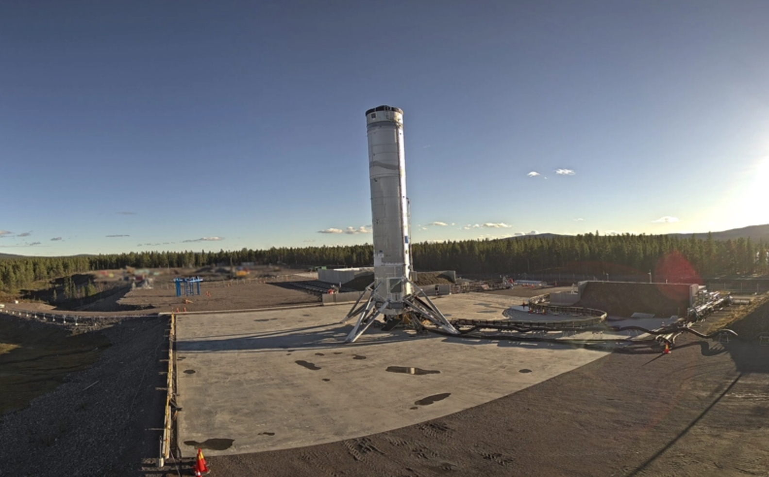 Il dimostratore di razzo riutilizzabile europeo Themis presso lo spazioporto di Esrange in Svezia per il secondo test WDR. Credits: ArianeGroup/SSC Space
